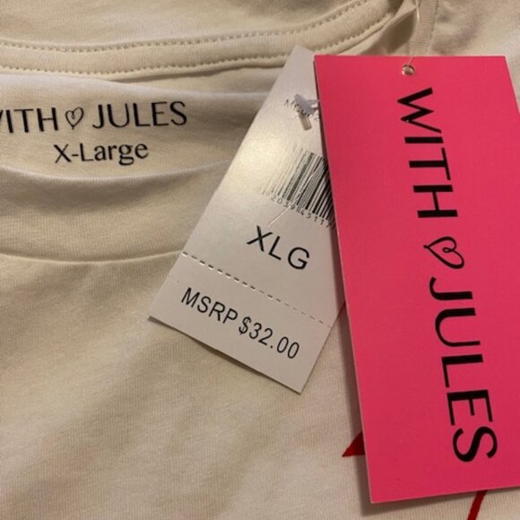 Girl's White Cropped Tee - Picture 3 of 4